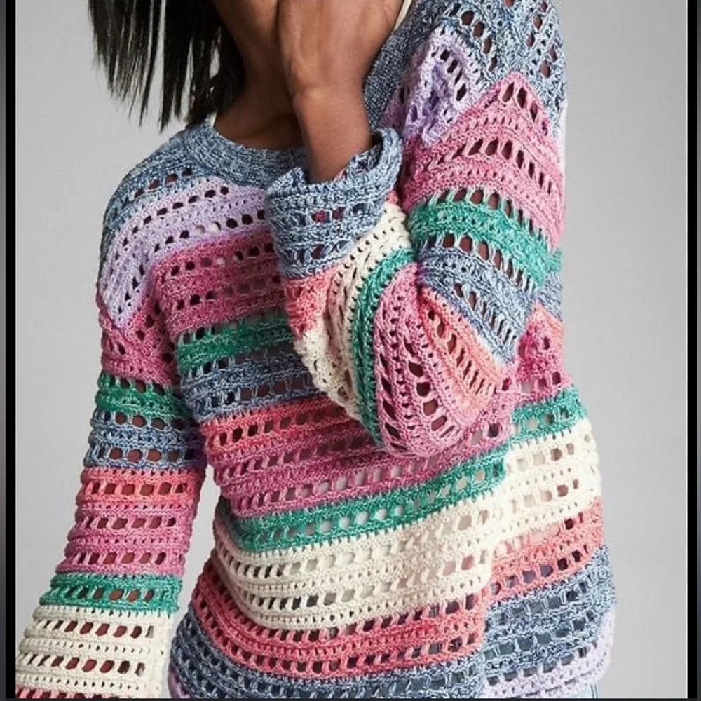 Crochet Knit Sweater - Picture 1 of 2